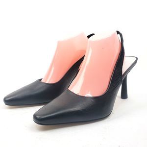 Franco Sarto Marcy Butter Leather Elastic Slingback Pump Heels 10 M